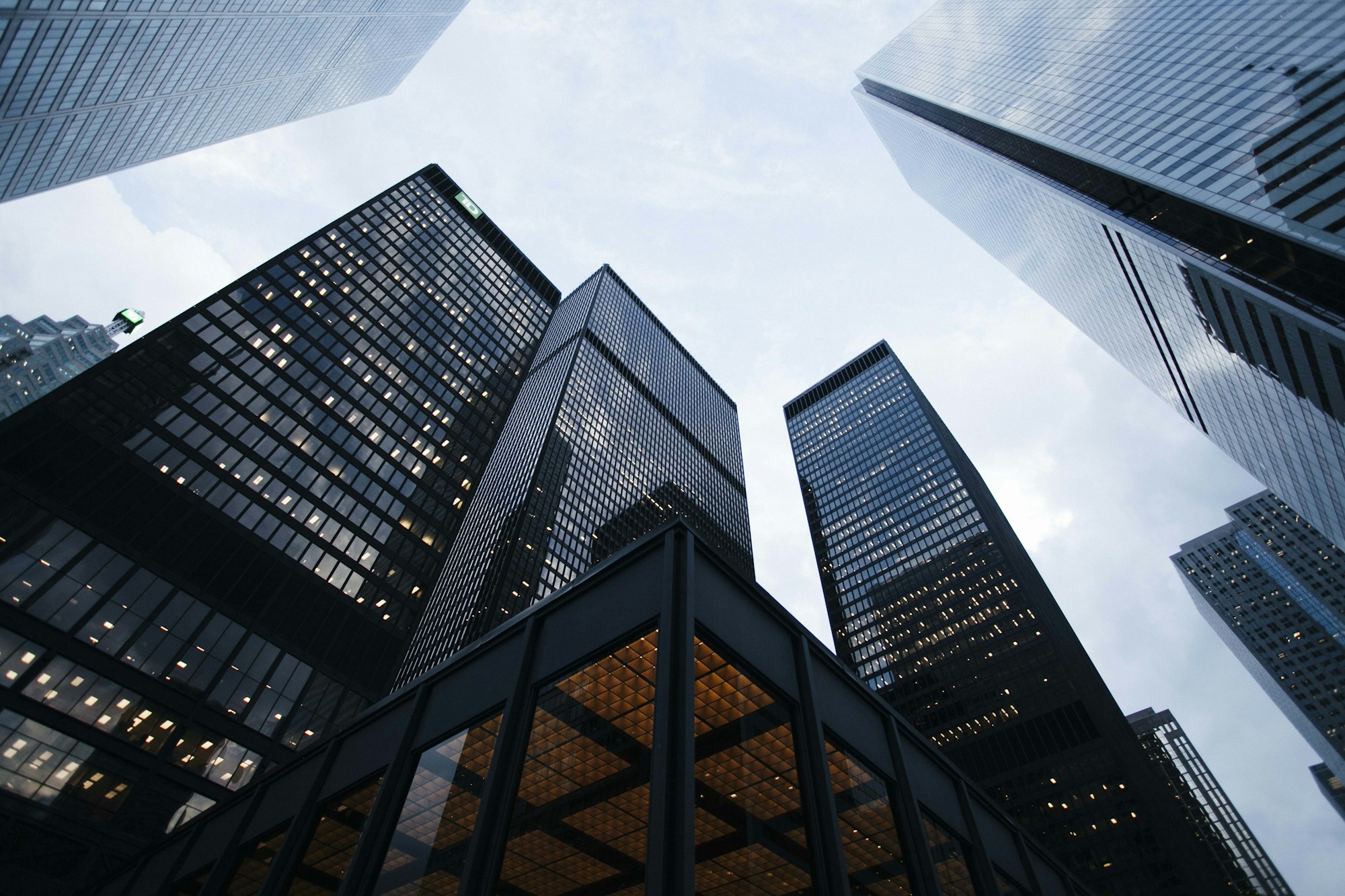 Institutional financial towers and architectural banking center